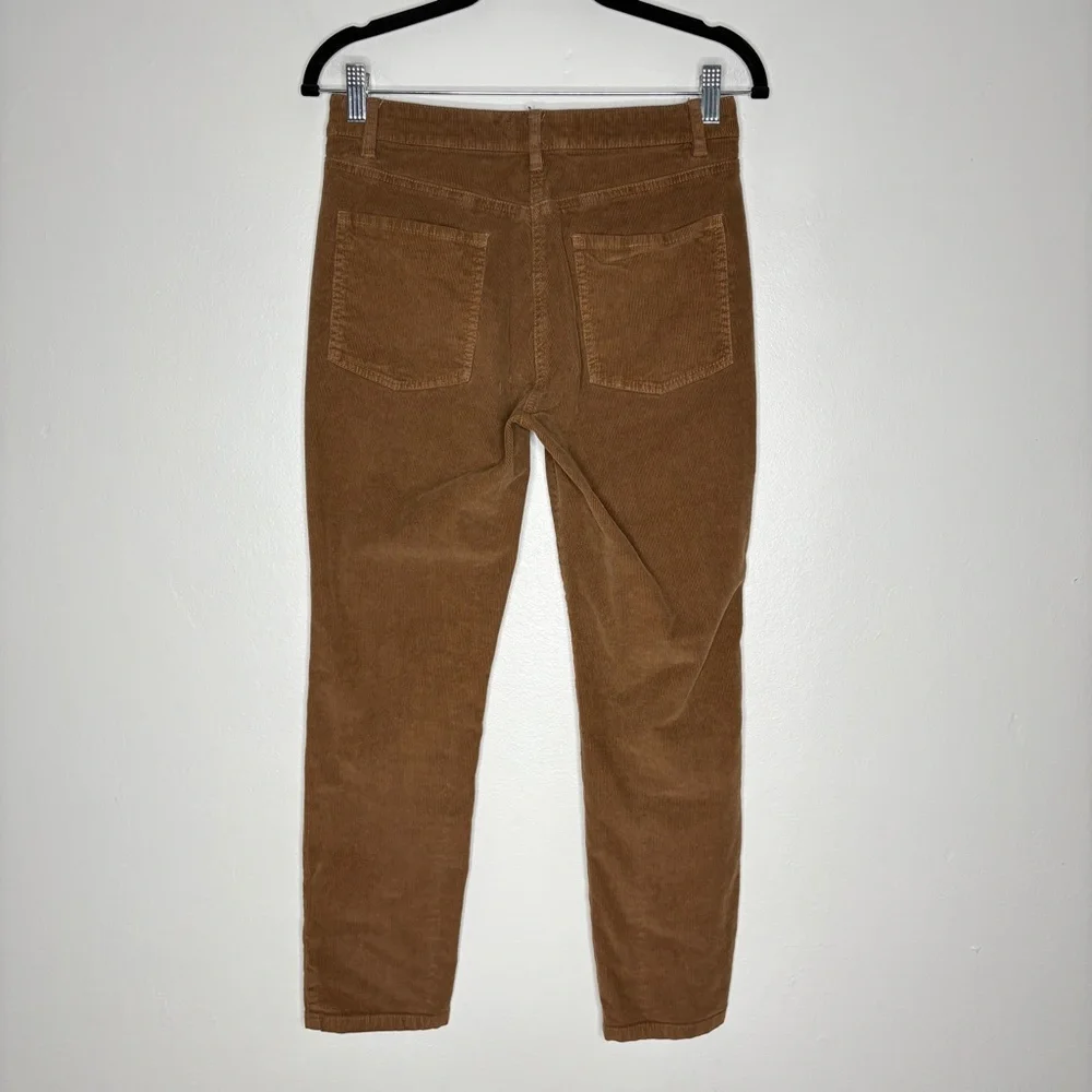 Nili Lotan Bradford Pant Corduroy Ankle Length Stretch In Chestnut Brown Size 2 - Picture 8 of 10